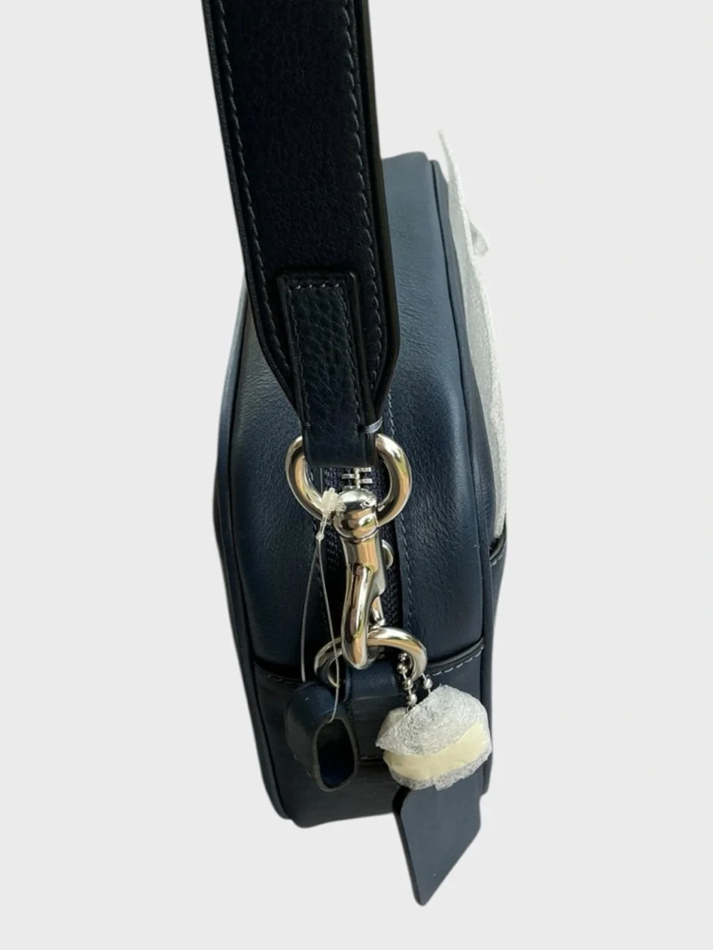 Coach Radio Camera Bag Navy Blue Leather Crossbody CCB51 NWT - Picture 5 of 12